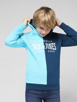 Jack & Jones Junior - Boys Colourblocked Blue Sweatshirt
