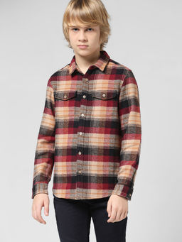 Jack & Jones Junior - Boys Checks Beige Shirt