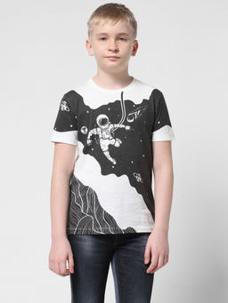 Jack & Jones Junior - Boys Graphic Print White T-Shirt