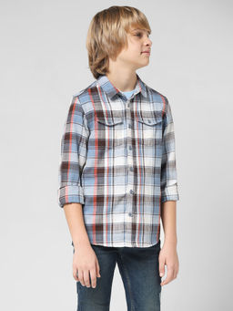 Jack & Jones Junior - Boys Checks White Shirt