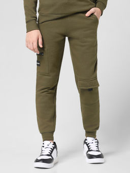 Jack & Jones Junior - Boys Solid Green Joggers