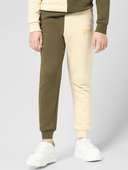 Jack & Jones Junior - Boys Colourblocked Green Joggers
