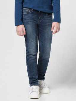 Jack & Jones Junior - Boys Solid Blue Jeans