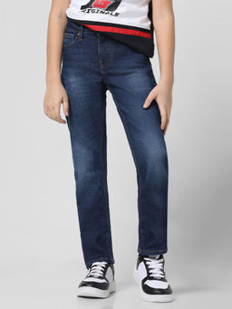 Jack & Jones Junior - Boys Solid Dark Blue Jeans