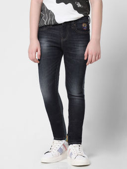 Jack & Jones Junior - Boys Solid Dark Blue Jeans