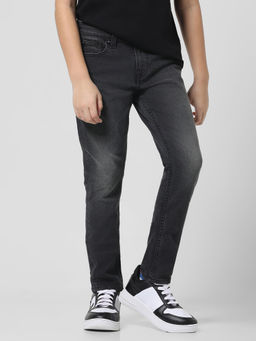 Jack & Jones Junior - Boys Solid Black Jeans