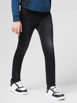 Jack & Jones Junior - Boys Solid Black Jeans