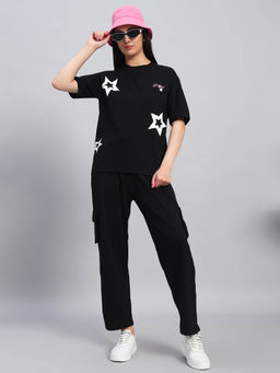 Griffel - Women Graphic Print Black Co-Ord Set