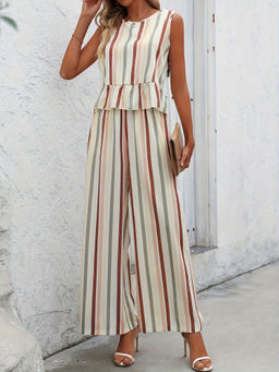 Outzidr - Multi Striped Relaxed Co-Ord Set