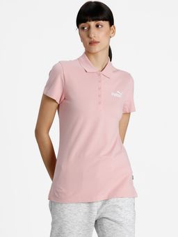 Puma - Essentials Regular Fit Womens Pink Polo Shirt