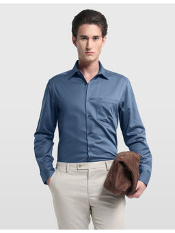 Arrow - Men Blue Solid/Plain Cotton Formal Shirt