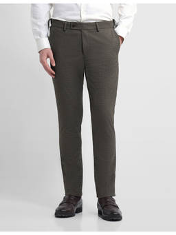 Arrow - Men Brown Solid/Plain Polyester Formal Trouser