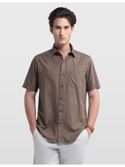 Arrow Sports - Men Brown Abstract Cotton Casual Shirt