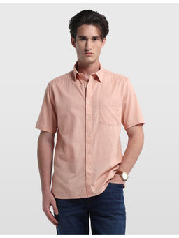 Arrow Sports - Men Orange Solid/Plain Cotton Casual Shirt