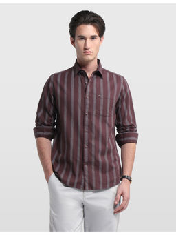Arrow Sports - Men Red Stripes Cotton Casual Shirt