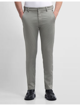 Arrow Sports - Men Grey Solid/Plain Cotton Formal Trouser