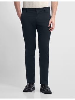 Arrow Sports - Men Black Solid/Plain Cotton Formal Trouser