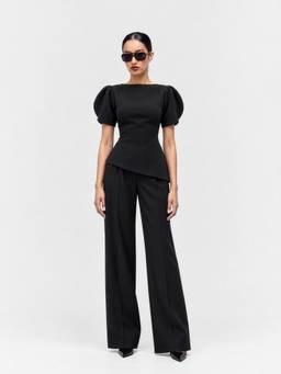 ROSA DAME - Black Asymmetric Muse Co-Ord Set