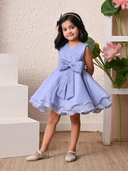 Blabber - Girls Blue Tissue Dress