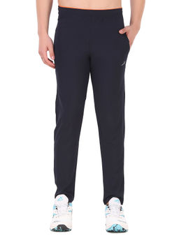 Vector X - Solid Pure Polyester Men Sports Trackpant-Navy Blue