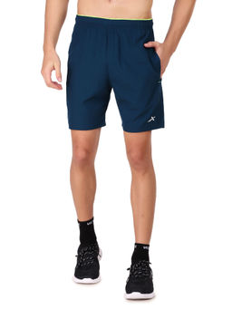 Vector X - Solid Pure Polyester Men Sports Shorts-Teal