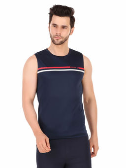Vector X - Men Sleeveless Regular Fit Tank -Navy Blue