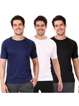 Vector X - Omt-257 Dry-Touch Men Round Neck T-Shirt (Pack of 3)