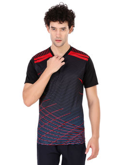 Vector X - Graphic Men Round Neck Pure Polyester T-Shirt-Black