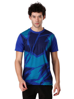 Vector X - Graphic Men Round Neck Pure Polyester T-Shirt-Blue