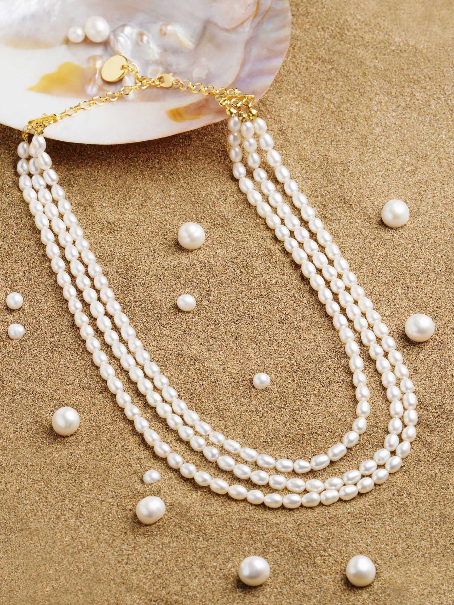 Buy Zaveri Pearls Off White Fresh Water 