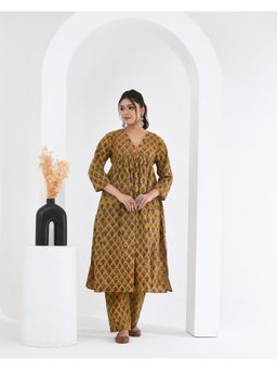 CHHAAP TILAK - Mustard Mosaic Co-Ord Set