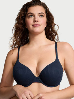 Victoria's Secret - Women Navy Blue The T-shirt Lightly Lined Pointelle Demi Bra