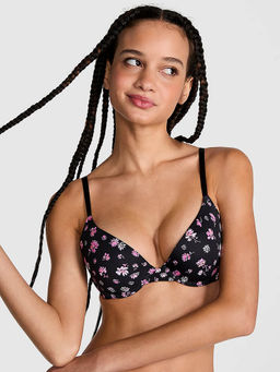 Victoria's Secret - Women Black PINK Wear Everywhere Push-Up Bra