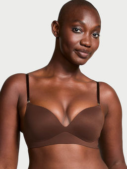 Victoria's Secret - Women Brown Dream Angels Smooth Wireless Push-Up Plunge Bra