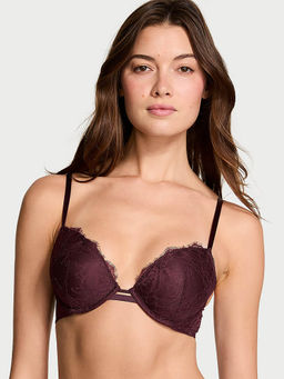 Victoria's Secret - Women Wine Very Sexy Rose Lace Push-Up Bra