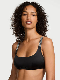 Victoria's Secret - Women Black Very Sexy Shine Strap Scoop Bralette