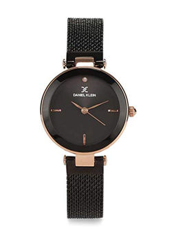 Daniel Klein - Black Premium Round Dial Analog Watch For Women - DK11903 - 5