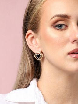 Sohi - Gold Plated Party Designer Stone Stud for Women