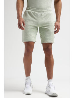 Reebok - Men Green Textured Shorts