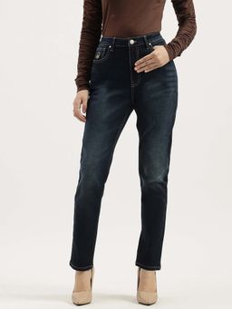United Colors of Benetton - Women Navy Blue Solid Skinny Fit Denim Jeans