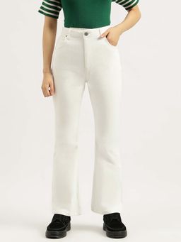 United Colors of Benetton - Women White Solid Boot-Cut Fit Jeans