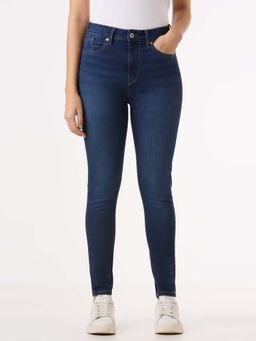 Pepe Jeans - Women Blue High Rise Skinny Fit Powerflex Jeans