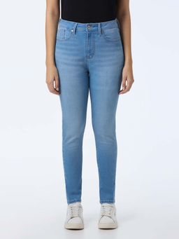 Pepe Jeans - Women Light Blue High Rise Skinny Fit Powerflex Jeans