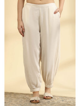Rangriti - Women White Rayon Straight Pant