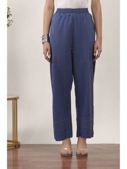 Rangriti - Women Blue Cotton Pant