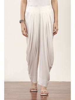 Rangriti - Women White Rayon Viscose Rayon Salwar