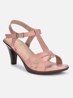 VALIOSAA - Pink Solid-plain Heels