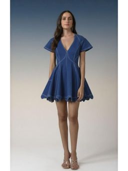 Geisha Designs by Paras and Shalini - Women Blue Flare Mini Dress