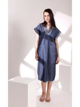 Geisha Designs by Paras and Shalini - Women Denim V-Neck Miro Dress