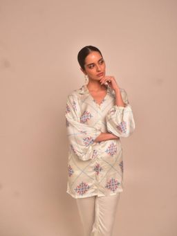 WHY SO BLUE - Off White Vani Modal Shirt